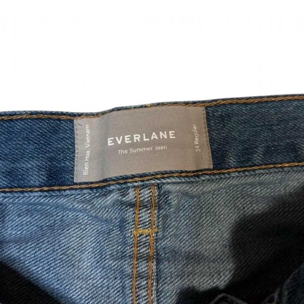Everlane The Summer Jean Custom Cutoff Shorts Women's 24 Mid Rise Medium Wash - Picture 4 of 5
